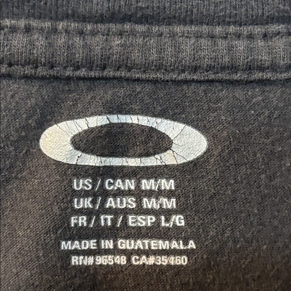 Oakley Gray Tee with Statue of Liberty Graphic - Picture 3 of 5